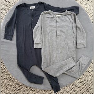 MINI MIOCHE Bundle of TWO Henley Rompers (size 1/2)